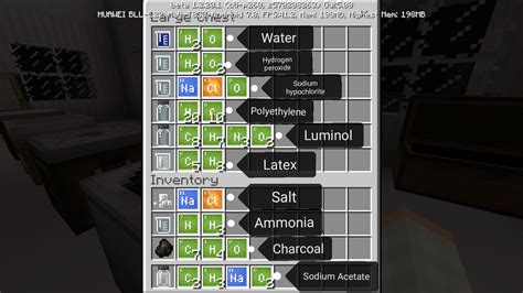 First, open your compound creator so that you have the Compound Creator menu that looks like this 2. . Minecraft chemistry recipes
